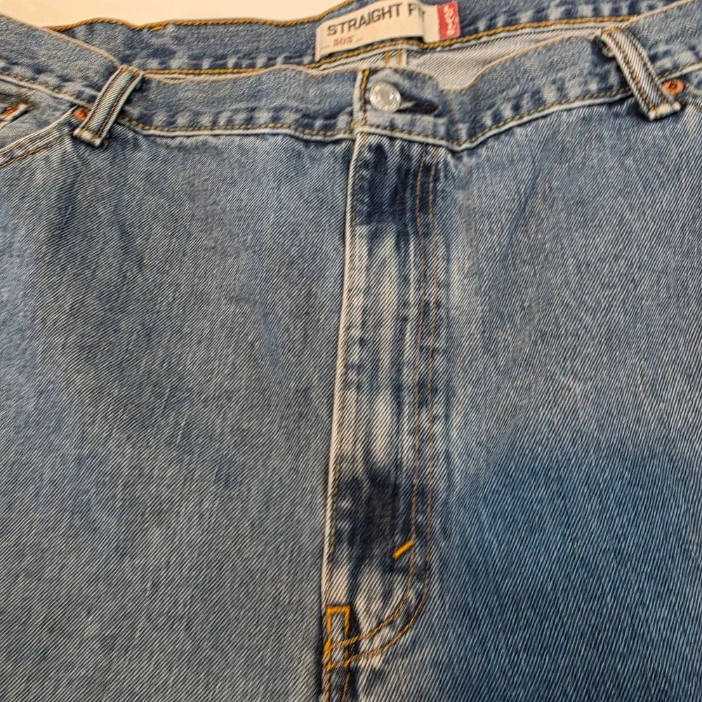 Levis 505 Straight Fit Jeans Mens 48x27 Blue Medium Wash Excellent Classic Denim